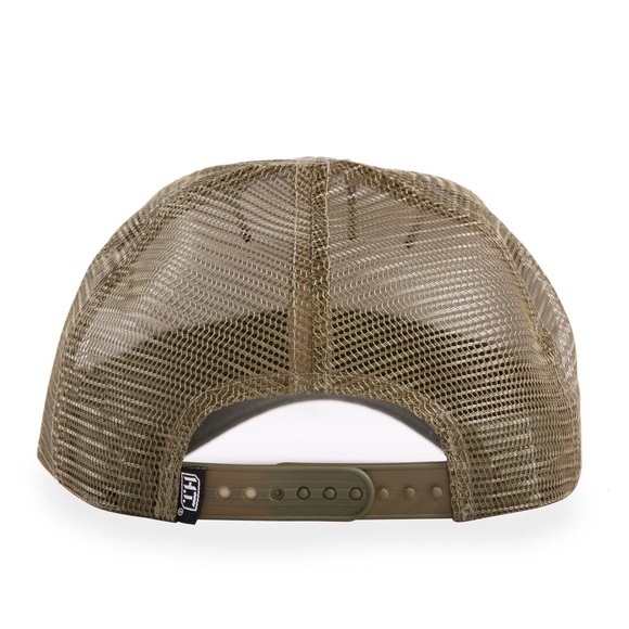 HIGHLAND TACTICAL OLIVE GREEN AMERICAN FLAG VELCRO - TRUCKER MESH HAT - Picture 4 of 4